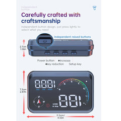 1 Pc Universal M24 OBD2+GPS Head Up Display HUD Gauge Car Digital Speedometer RPM Water Temperature Voltage