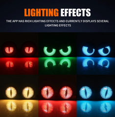 2 Pcs Set Universal Mobile Operated Angel Eye Modification Devil Eye Round Led Panel