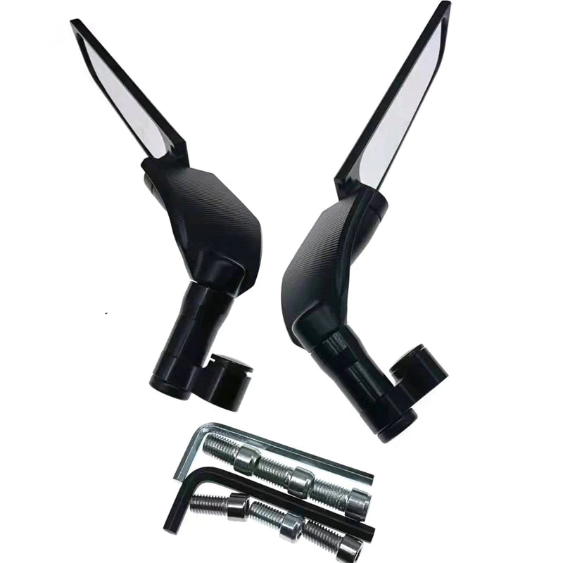 Universal Rearview Mirror Spoiler 90° Rotating Adjustable Side Mirrors Modified Wind Swivel Wing 2Pc