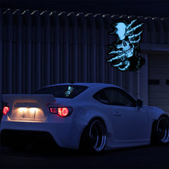 DEVIL SKULL LED Car Window Sticker Windshield Electric Safety Decal Decoration Sticker Auto 1 Pc