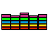 Equalizer Rhythm LED Car Window Sticker Windshield Electric Safety Decal Decoration Sticker Auto 1 Pc