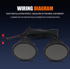 2 Pcs Set Universal Mobile Operated Angel Eye Modification Devil Eye Round Led Panel