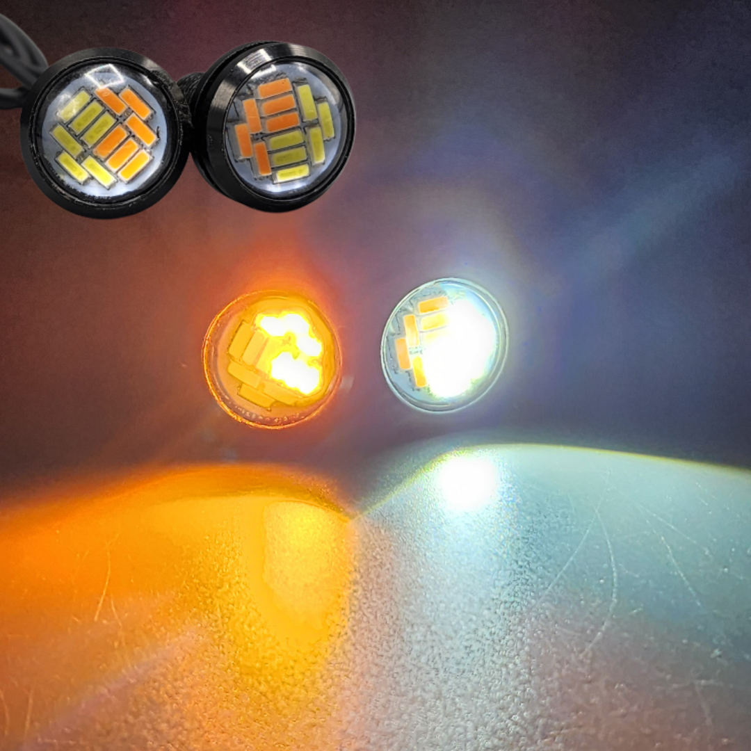 thumbnail image 2 of 10 Pack 10W Eagle Eye LED Lights - 18mm White DRL Lights For Cars Motorcycles Boats 2 of 11
