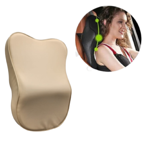 LOVEHOME Lumbar Support for Car and Headrest Neck Pillow Kit -  Ergonomically Design Universal Fit Major Car Seat (Beige)