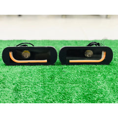 Suzuki Mehran Bumper Light Yellow White Throw With Indicator DRL 2 Pcs Set