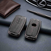 Toyota Aqua 2012-2021 Model Elite Series Metallic Car Key Case Luxury Zinc Alloy Protection Case(Black)