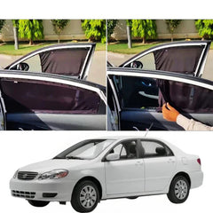 Toyota Corolla 2001-2008 Elite Series Car Window Railing Privacy Curtains Sun shades UV Rays Protection Blinds (4 Pcs)