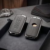 Toyota Corolla Grande 2018 Model Elite Series Metallic Car Key Case Luxury Zinc Alloy Protection Case(Black)