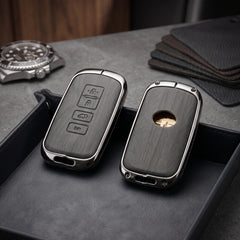 Toyota Corolla Grande 2018 Model Elite Series Metallic Car Key Case Luxury Zinc Alloy Protection Case(Black)
