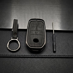 Toyota Hilux Revo 2016-2025 Elite Series Metallic Car Key Case Luxury Zinc Alloy Protection Case(Black)
