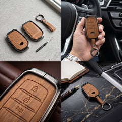 Toyota Hilux Revo 2016-2025 Elite Series Metallic Car Key Case Luxury Zinc Alloy Protection Case(Brown)