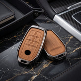 Toyota Hilux Revo 2016-2025 Elite Series Metallic Car Key Case Luxury Zinc Alloy Protection Case(Brown)