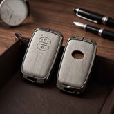 Toyota Prius 2010-2013 Model Elite Series Metallic Car Key Case Luxury Zinc Alloy Protection Case(Grey)