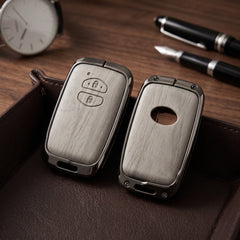 Toyota Prius 2010-2013 Model Elite Series Metallic Car Key Case Luxury Zinc Alloy Protection Case(Grey)