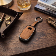 Toyota Raize 2019-2026 Model Elite Series Metallic Car Key Case Luxury Zinc Alloy Protection Case(Brown)