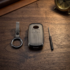 Toyota Raize 2019-2026 Model Elite Series Metallic Car Key Case Luxury Zinc Alloy Protection Case(Grey)