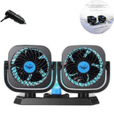 Universal 12V Mini Electric Car Fan Low Noise Summer Car Air Conditioner 360 Degree Rotating Cooling Fan Car Cooler 1 Pc