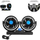 Universal 12V Mini Electric Car Fan Low Noise Summer Car Air Conditioner 360 Degree Rotating Cooling Fan Car Cooler 1 Pc