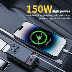 Universal 150W Car Inverter DC 12V/24V To 110V/220V Auto Power Converter Adapter Intelligent Inverter