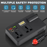 Car Inverter DC 12V/24V To 110V/220V Auto Power ON/OFF Switch Converter Adapter Intelligent Inverter With USB/PD/Type-C Chargers