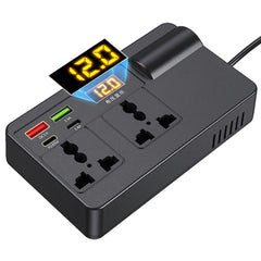 Universal 200W Car Inverter DC 12V/24V To 110V/220V Auto Power ON/OFF Switch Converter Adapter Intelligent Inverter With USB/PD/Type-C Chargers