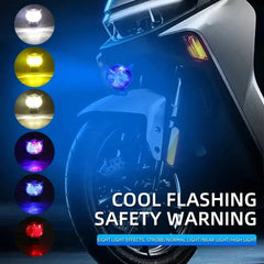 1 Pc Universal 2 SMD Owl Shape Spotlight Headlight Lens Yellow-White Beam Fog Lights