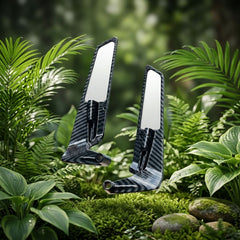 Universal Bike Aerodynamic Wing Side Mirror Carbon Finish 2 Pcs Set