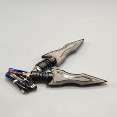 Universal Bike Indicator Sword Style With Running DRL Yellow - Blue 2 Pcs Set