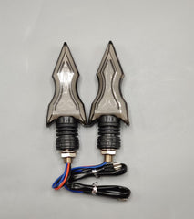 Universal Bike Indicator Sword Style With Running DRL Yellow - Blue 2 Pcs Set