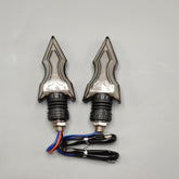 Universal Bike Indicator Sword Style With Running DRL Yellow - Blue 2 Pcs Set