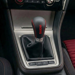 Universal Black Leather Gear Knob Gear Shift Knob Manual Transmission Shifter Lever Stick