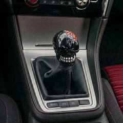 Universal Broken Head Skull Gear Knob Gear Shift Knob Manual Transmission Shifter Lever Stick(Black)