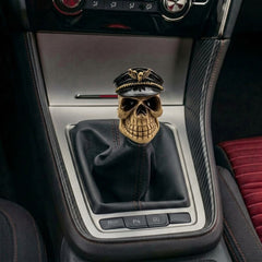 Universal Captain Skull Gear Knob Gear Shift Knob Manual Transmission Shifter Lever Stick(Skin)