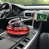 1 Pc Universal Car Solar Helicopter With Pakistan Flag And Air Freshener Refill