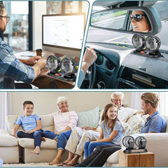 Universal Cigarette Lighter Knob Mini Electric 12V Car Fan Low Noise Summer Car Air Conditioner 360 Degree Rotating Cooling Fan Car 1 Pc