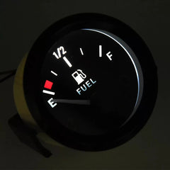 Universal Fuel Level Gauge with LED Backlight & Bracket – 2 Inch Auto Fuel Level Meter