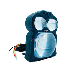 2 Pcs Set Universal HJG 2 SMD Mini Driving Fog Light With One Demon Eye Lens in Premium Quality