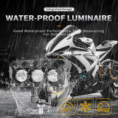 1 Pc Universal HJG 3 SMD Fog Light Dual Color With RGB Function in Metal Body