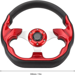 Universal High Gloss Steering Semi Dish Sports Red 1 Pc