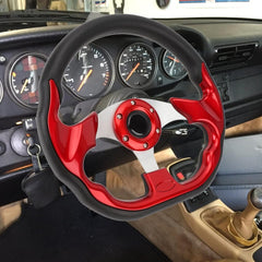 Universal High Gloss Steering Semi Dish Sports Red 1 Pc