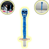 Universal Long Sword Skull Katana Handle Gear Shift Knob Manual Transmission Shifter Lever Stick(Blue)