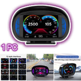 Universal P2 OBD2+GPS HUD Gauge Car Digital Head Up Display Speedometer Turbo RPM Alarm 1 Pc