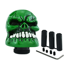 Universal Skull Gear Knob Gear Shift Knob Manual Transmission Shifter Lever Stick(Green)