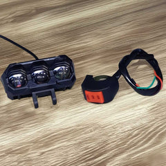 1PCS TFMOTO 3 SMD Spotlight 18 Watt Lens Devil Eye Dual Color Beam Fog Lights With Free Switch