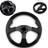 Universal 14 Inch Car Steering Wheel In Leather Stuff For Car 1 Pc