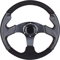 Universal 14 Inch Car Steering Wheel In Leather Stuff For Car 1 Pc