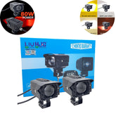 2 Pcs Set Universal 80W HJG Spot Light In Dual Color With Devil Eye Function