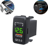 Universal Car In-Dash Charger Socket QC3.0 USB + PD3.0 Type-C Fast Charging For Toyota 1 Pc