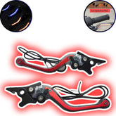 Universal DRL And Indicator Function 6 Position Adjustable Brake & Clutch Lever For Honda CG 125 2 Pcs Set (Red)