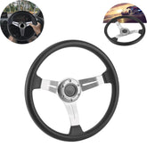 Universal Deep Dish Premium Quality Steering Silver 1 Pc